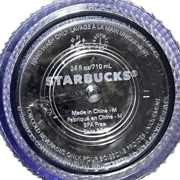Starbucks 2023 Unicorn Silver Studded Bling Venti Cold Cup Tumbler with Straw - Picture 3 of 3